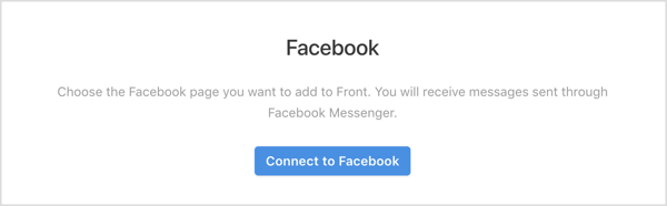Clique no botão Conectar ao Facebook no aplicativo Front.