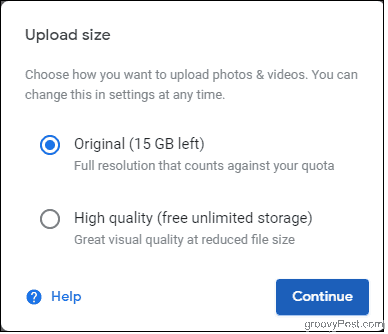Limite de tamanho de upload do Google para 15 GB ou compactado