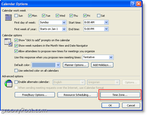 Como adicionar fuso horário adicional no calendário do Microsoft Outlook