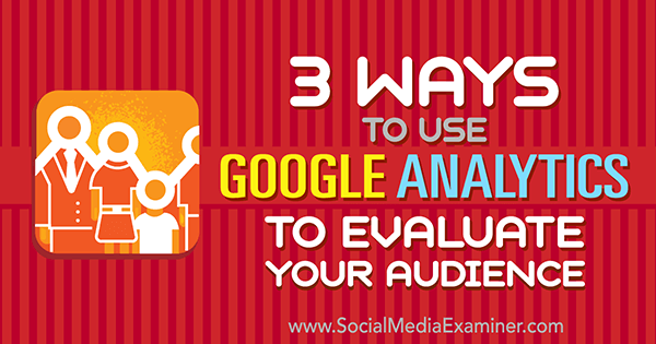 use o google analytics para examinar o público da mídia social