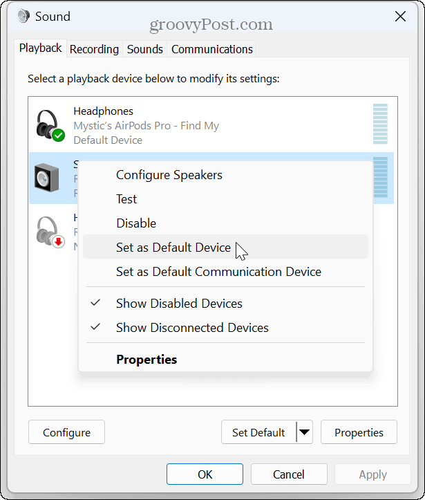 Windows 11 não detecta fones de ouvido