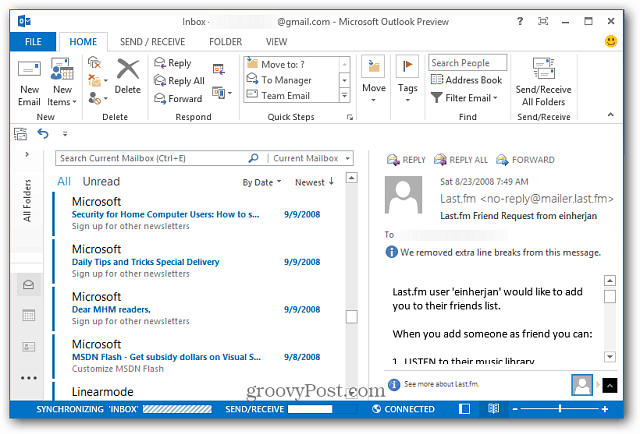 Instalação do Outlook 2013