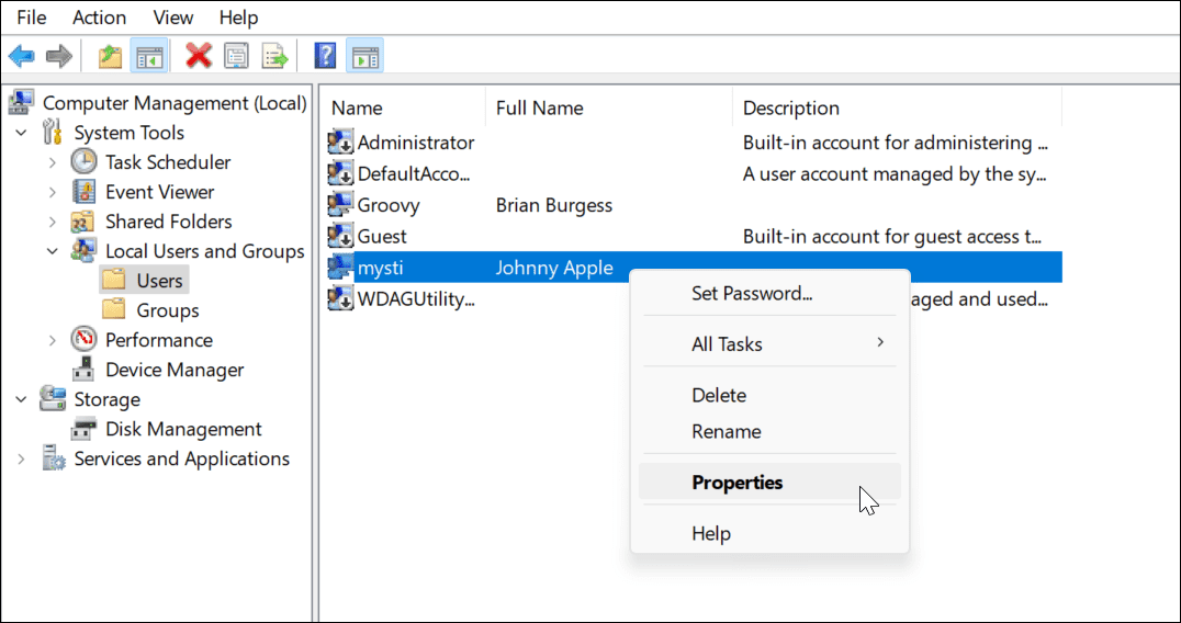 Desabilitar temporariamente uma conta no Windows 11