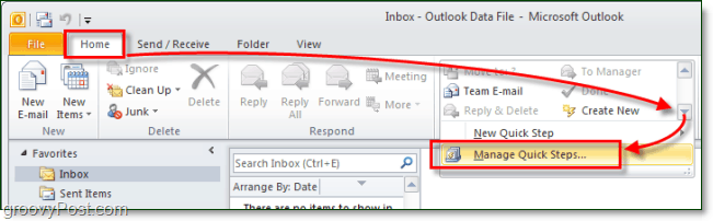 Como criar etapas rápidas personalizadas no Outlook 2010
