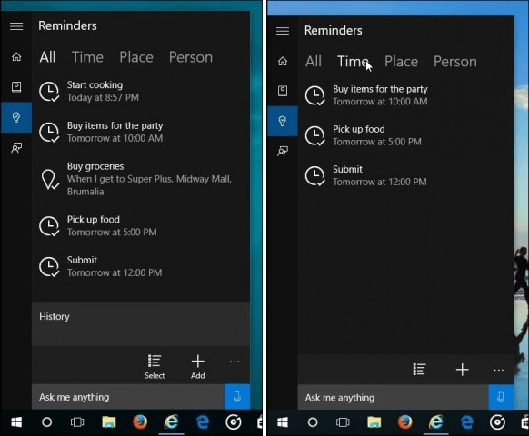 Windows 10 Cortana: criar lembretes com base em hora e local