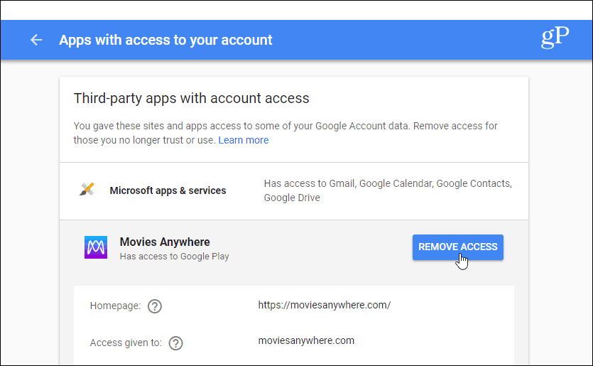 Aplicativos de terceiros com acesso à conta do Gmail