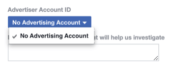 etapa 2 de como preencher o formulário de conta de anúncio desativada pela política do Facebook