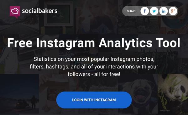 Faça login no Instagram para obter acesso ao relatório gratuito do Socialbakers.
