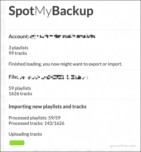 Transferindo listas de reprodução para o Spotify usando SpotMyBackup