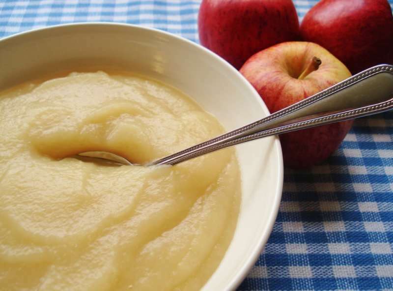 Receita de purê de maçã para bebês