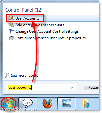 acessar contas de usuário no windows 7