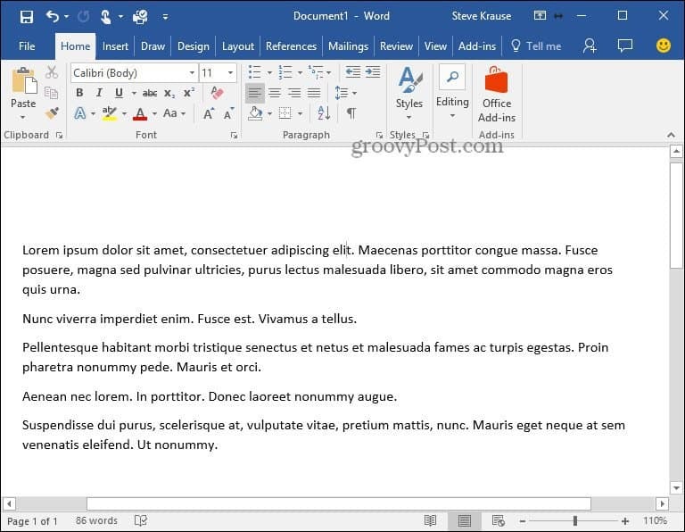 Como inserir texto do Lorem Ipsum no Microsoft Word 2010 e 2007