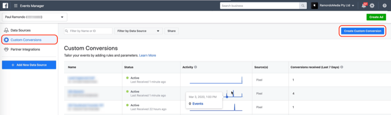 Como configurar eventos padrão e conversões personalizadas do Facebook: examinador de mídia social