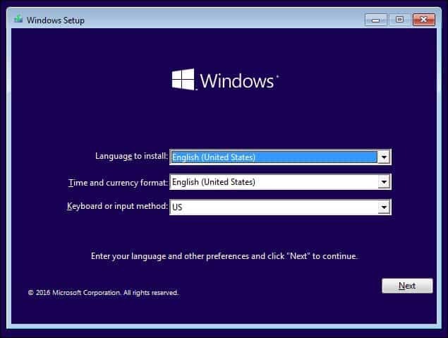 Instalação do Windows 2