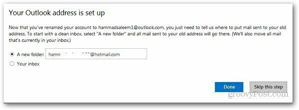 Renomear endereço do Hotmail 6