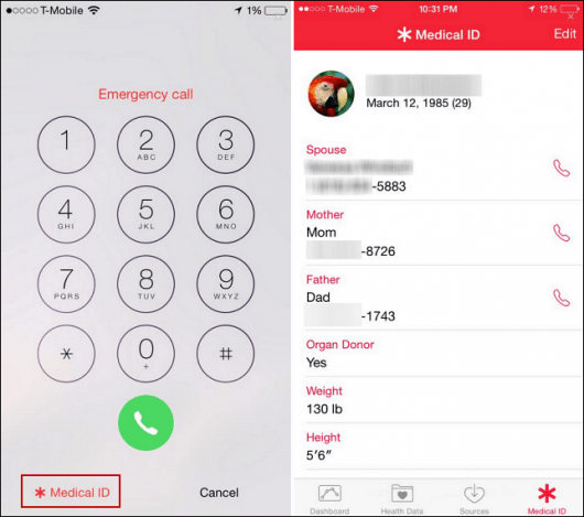 Dica para iOS 8: use seu telefone como um ID médico