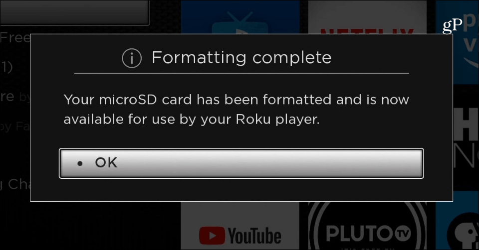 Formatar cartão microSD Roku Ultra Complete