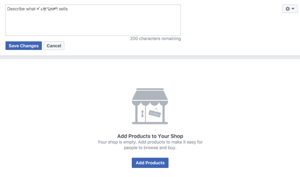 Descreva seus produtos na vitrine do Facebook para ajudar a aumentar as vendas.