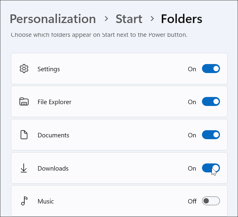 Gerenciar as configurações do menu Iniciar no Windows 11