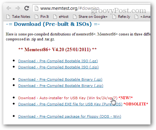 memcheck86 download instalador de inicialização usb