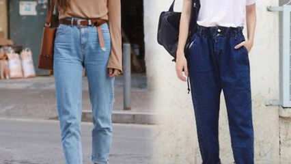 Mãe combinações e tendências de jeans