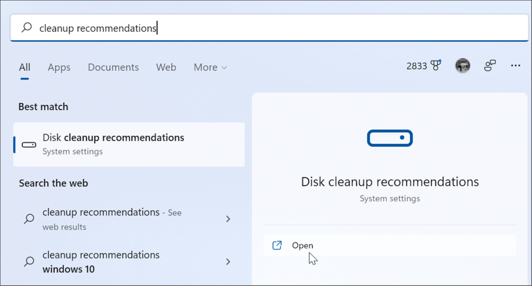 As configurações excluem arquivos temporários no Windows 11