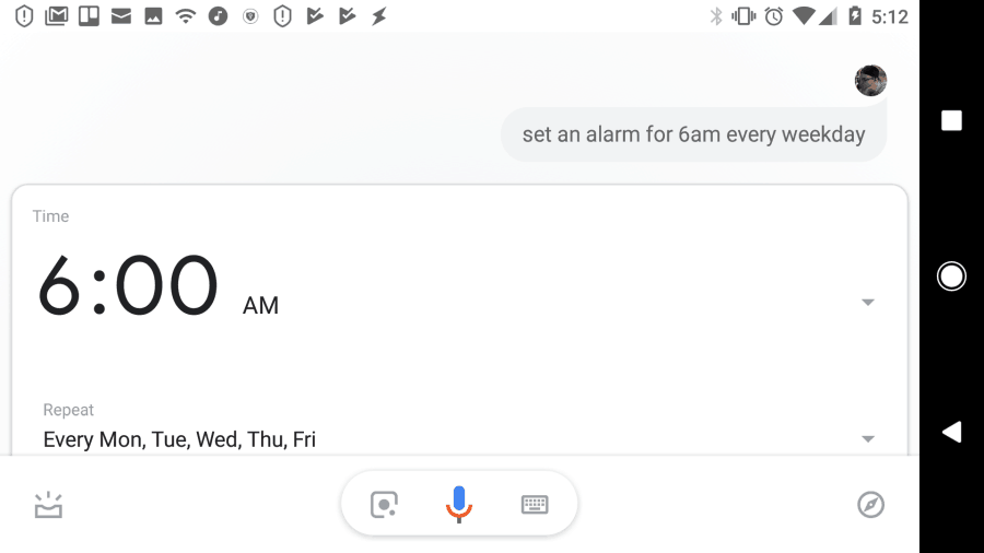o assistente do Google toca alarmes e lembretes