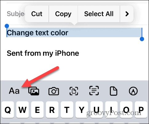 Mude a cor do texto no iPhone