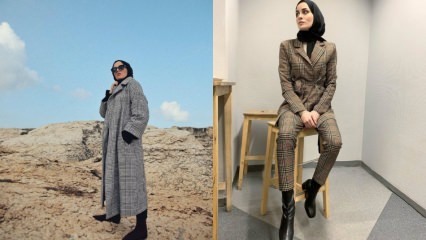 Modelos de roupas hijab xadrez nova temporada