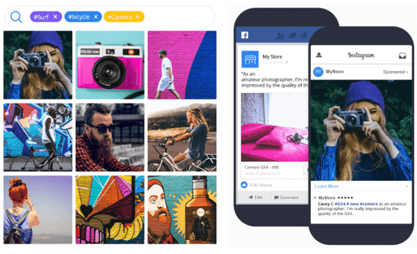 Yotpo permite coletar, organizar, marcar e apresentar fotos do Instagram em redes sociais e em seu site de comércio eletrônico.