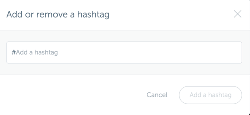 Adicione uma hashtag ao seu painel do Iconosquare.