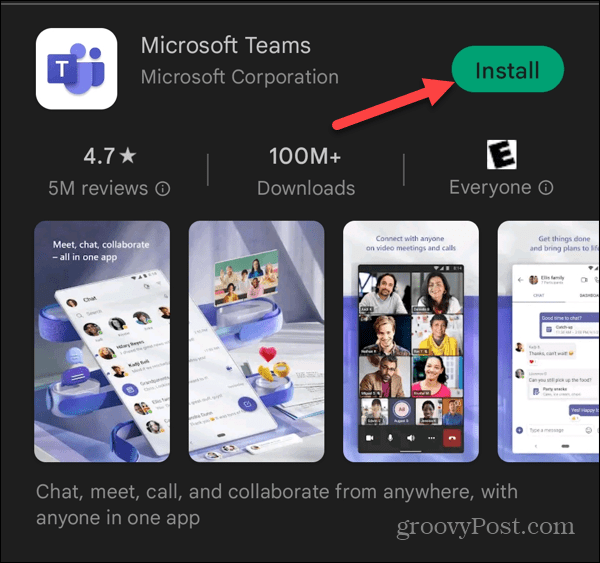 Como instalar o Microsoft Teams no Android