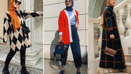 Modelos de cardigan em 2020-2021 hijab! Como os cardigans são combinados?