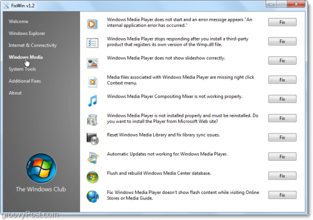 FixWin Windows Meda corrige captura de tela
