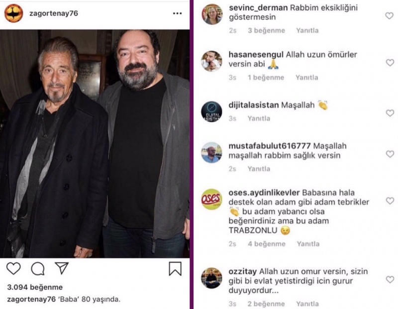 Nevzat Aydın, fundador da Yemek Sepeti, compartilhou Al Pacino! Mídia social confusa