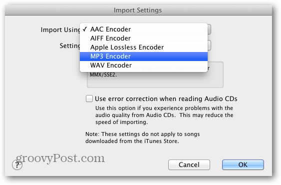 Use o iTunes para converter arquivos de música sem perdas em AAC ou MP3
