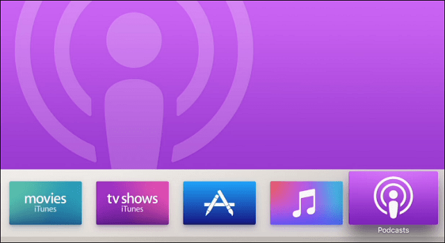 Podcasts Nova Apple TV