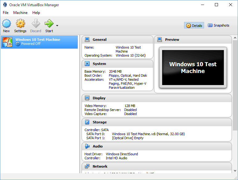 08 Finalizar configuração da VM (instalação do Windows 10)