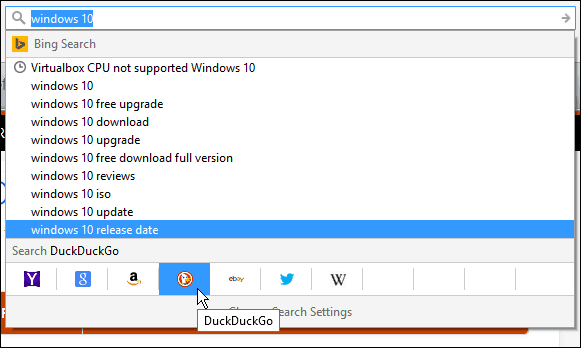 Caixa de pesquisa do Firefox