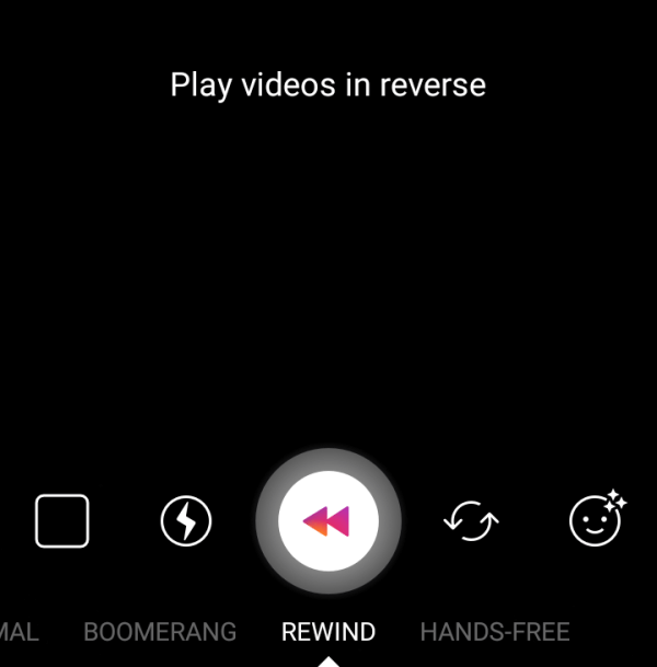 Adicione um vídeo que é reproduzido ao contrário com Rewind.