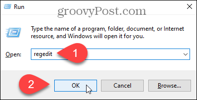 Abra o Editor de registro do Windows