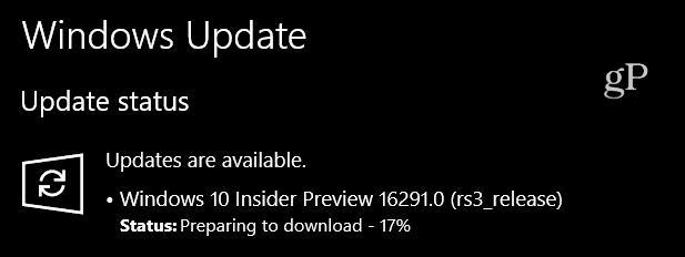 Pré-visualização do Windows 10 Insider Build 16291