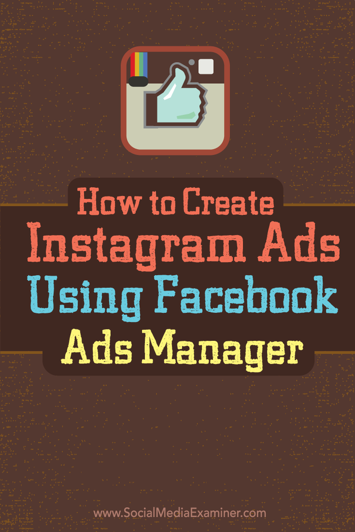 como criar anúncios instagram com o gerenciador de anúncios do Facebook