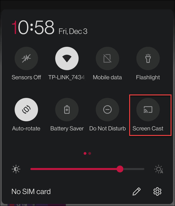 Botão de transmissão OnePlus