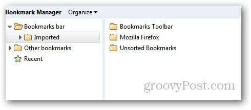 Transferir Favoritos Firefox 10