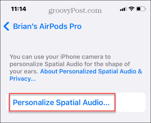 Use áudio espacial em Apple AirPods