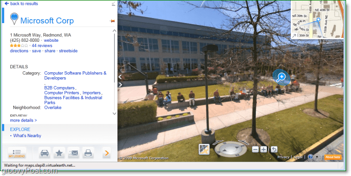 A visão dos mapas da Bing, na rua, possui uma qualidade primordial e permite ampliar todo o zoom