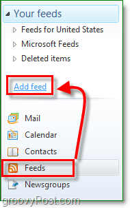 adicionar um feed rss no windows live mail