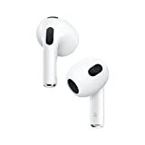 Fones de ouvido sem fio Apple AirPods (3ª geração) com estojo de carregamento MagSafe. Áudio espacial, resistente ao suor e à água, até 30 horas de duração da bateria. Fones de ouvido Bluetooth para iPhone