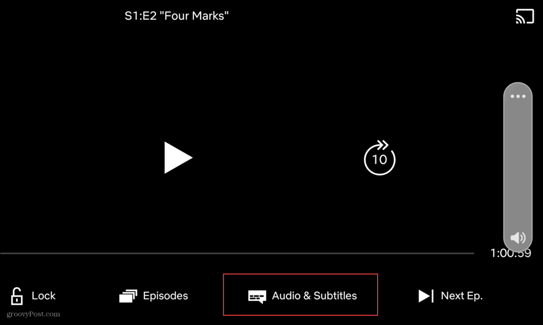 áudio e legendas netflix mobile